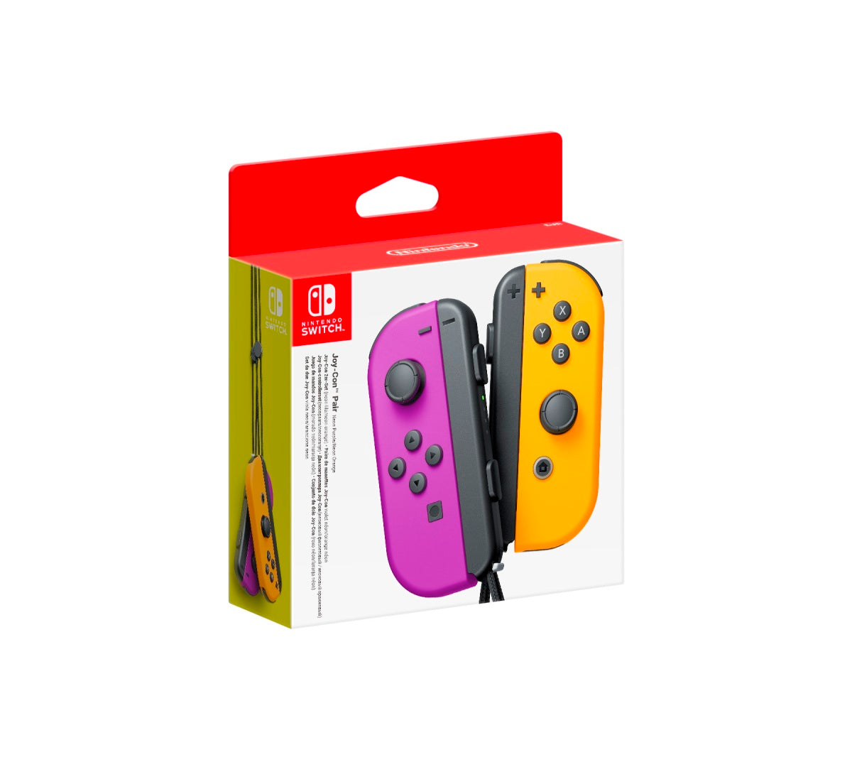Nintendo Switch Joy Controller Neon Purple and Neon Orange Pair