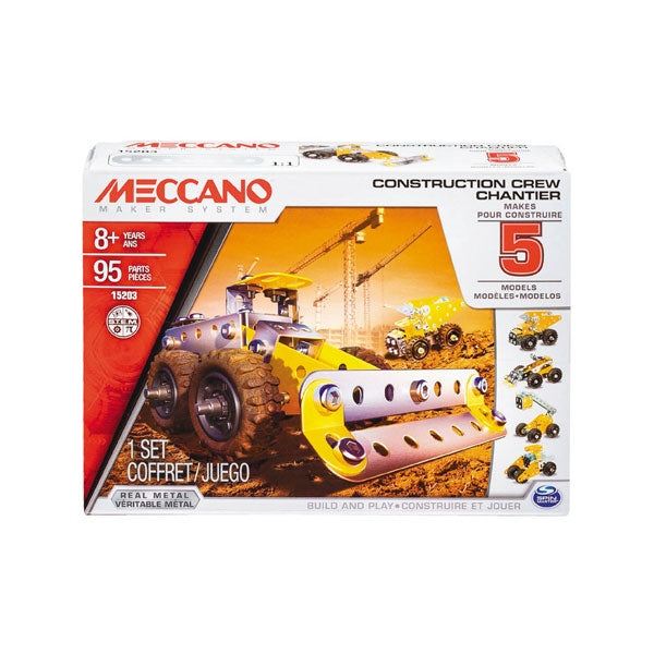 Meccano Maker System - Construction Crew 5 Models - 95 Parts - 15203 STEM 8+