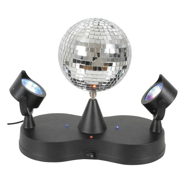 Rotating Disco Ball with LED Spotlights