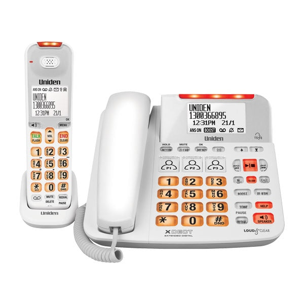 UNIDEN Sight & Sound Enhanced Corded and Cordless Digital Phone System